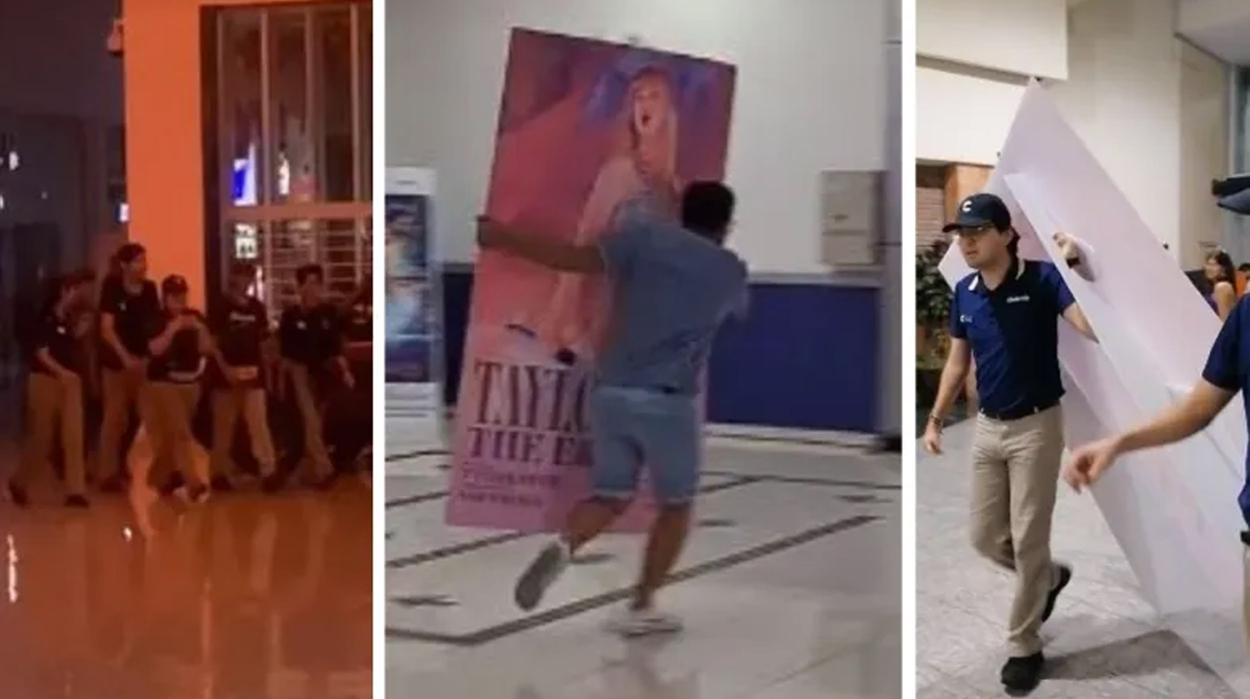 Fiebre Swiftie: Fans de Taylor Swift roban carteles del cine durante proyección de “The Eras Tour” post thumbnail image