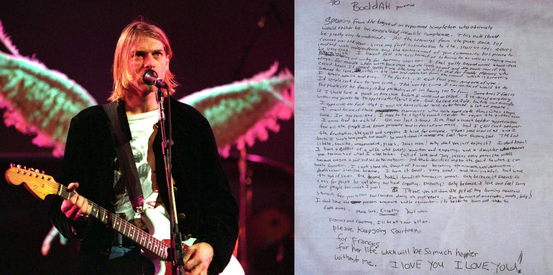 30 años de una perdida inolvidable;  Esto decía la carta que escribió Kurt Cobain antes de perder la vida post thumbnail image