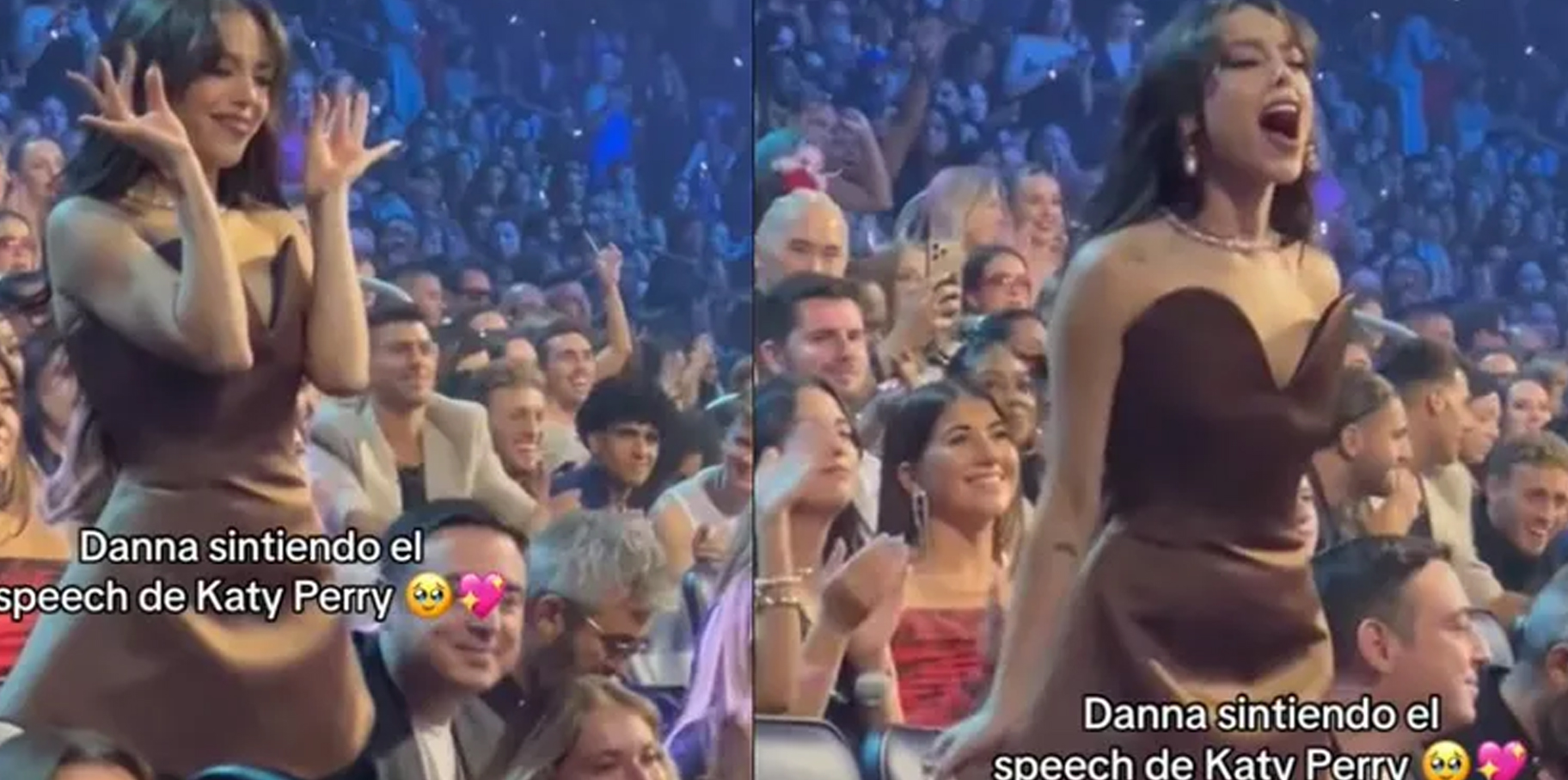 Danna Paola es duramente criticada tras su reacción al discurso de Katy Perry en los MTV VMAs post thumbnail image